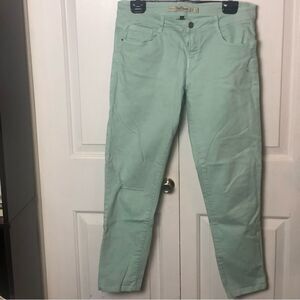 Zara Core Denim Trafaluc Collection Womens Slim Skinny Jeans Green Size 8